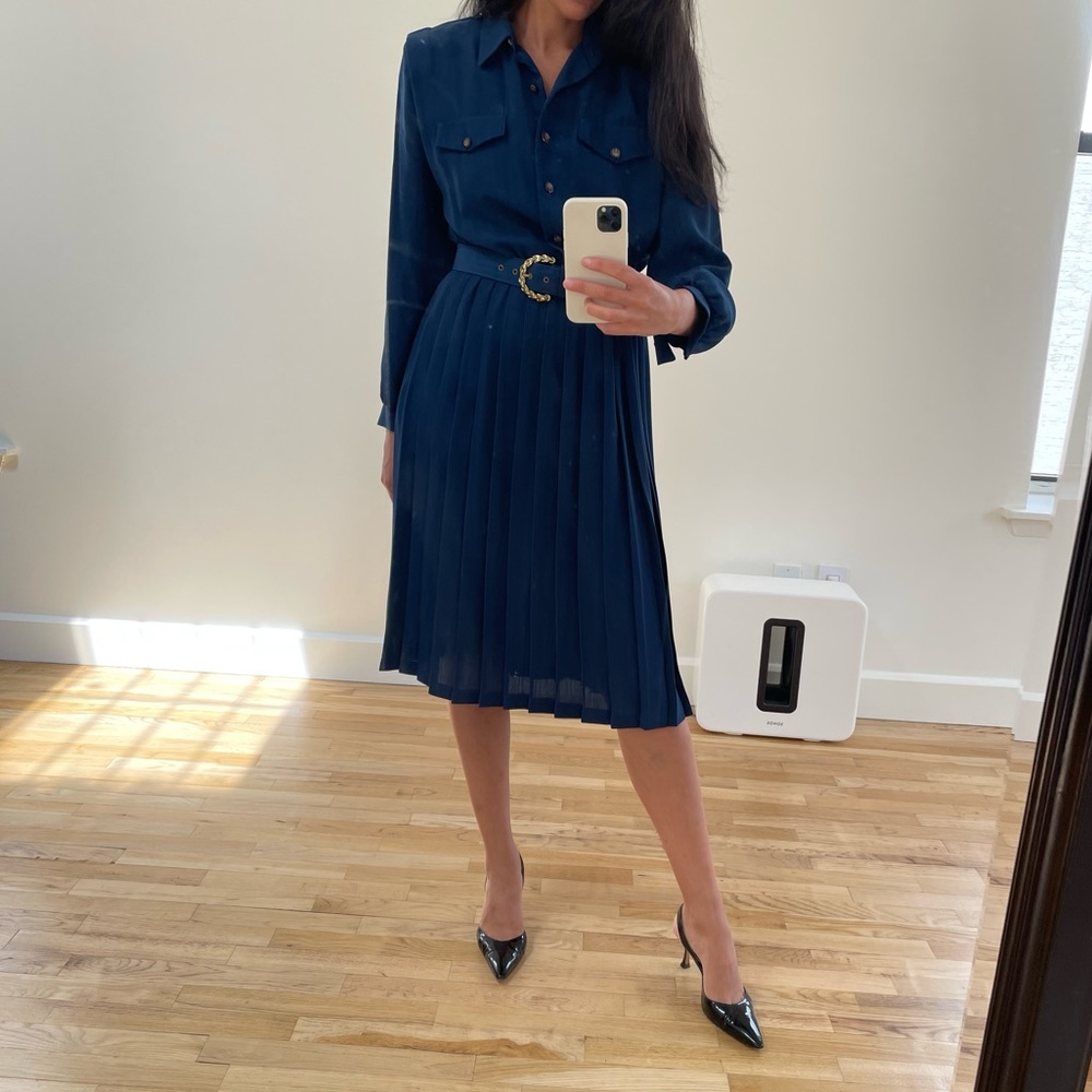 Vintage pleated dress size S